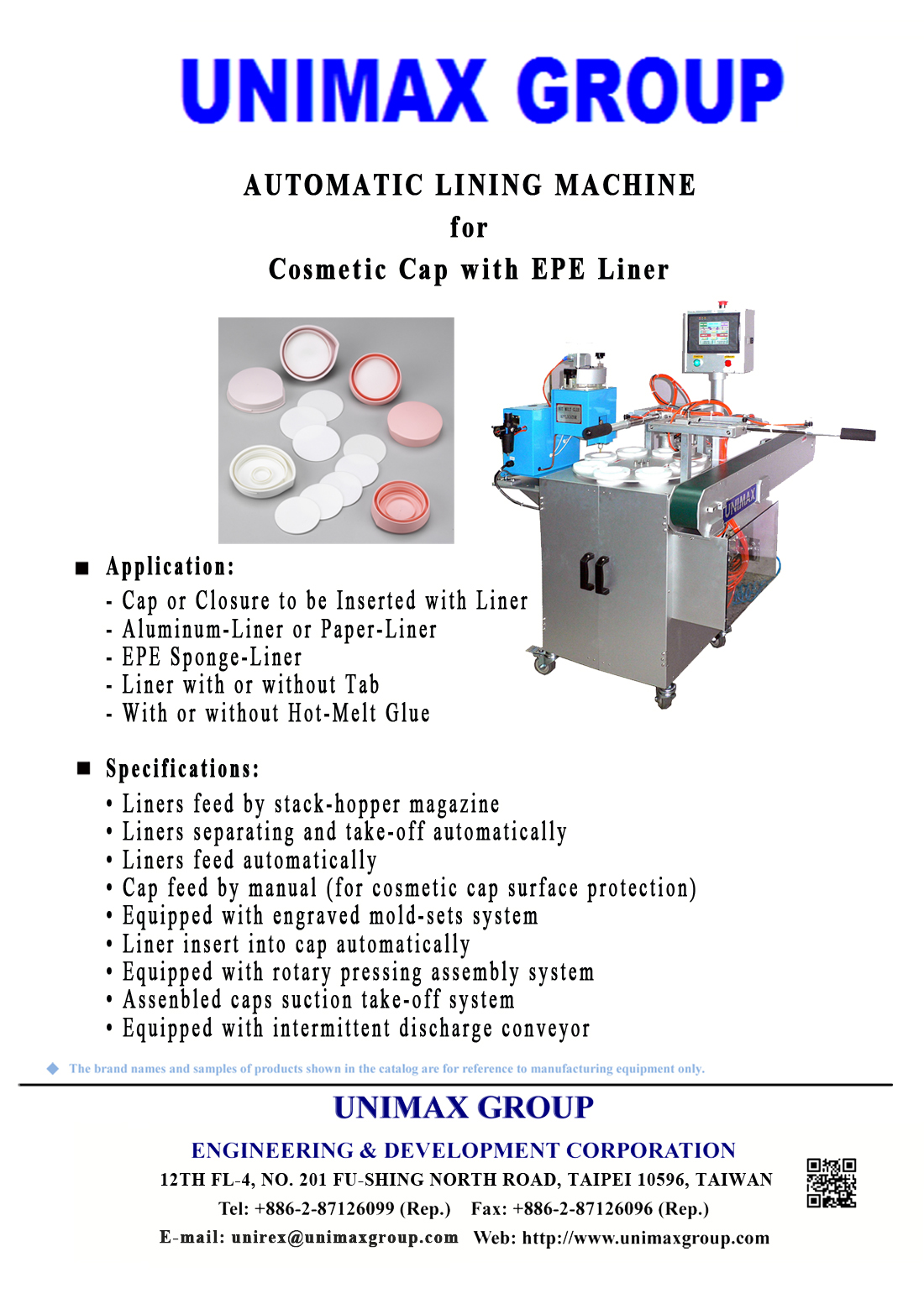Automatic Lining Machine for Cosmetic Cap with EPE Liner